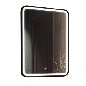 Зеркало Comforty Нобилис 60 LED подсветка, бесконтактный сенсор Черный матовый 00-00005256CF
