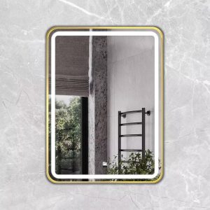 Зеркало Comforty Ситара 60 с подсветкой, бесконтактный сенсор Золото матовое 00-00014165CF Зеркало Comforty Ситара 60 с подсветкой, бесконтактный сенсор Золото матовое 00-00014165CF