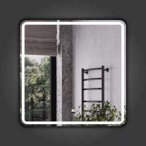 Зеркало Comforty Ситара 80 LED-подсветка, бесконтактный сенсор, антизапотевание Черный матовый 00-00014175CF