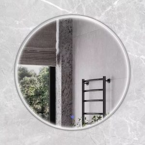 Зеркало Comforty Вега 75 с подсветкой, холодный свет, сенсор Серебряный матовый 00-00014199CF