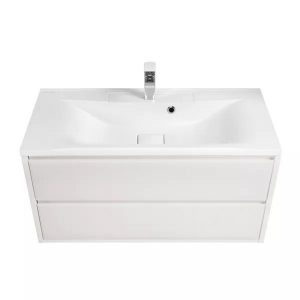 Тумба подвесная Aquaton Римини 100 с раковиной Премьер М Белый 1A2328K2RN010