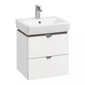 Тумба подвесная Aquaton Скай PRO 60 с раковиной Нео Белый глянцевый 1A2382K1SY010