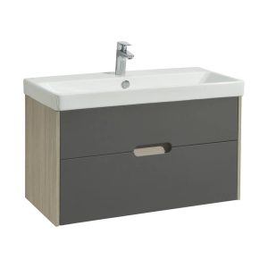 Тумба подвесная Aquaton Оливия 90 с раковиной Адриана Грей / Дуб Ойстер 1A2544K0OLUG0