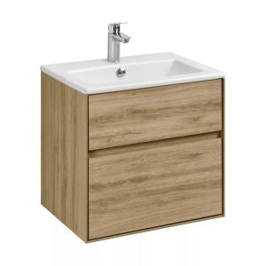 Тумба подвесная Aquaton Либерти 60 с раковиной Элина Дуб Эльвезия 1A2794K0LYC70