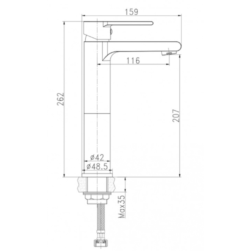Смеситель для раковины Cersanit Brasko Черный матовый 63111 Смеситель для раковины Cersanit Brasko Черный матовый 63111 — изображение 4