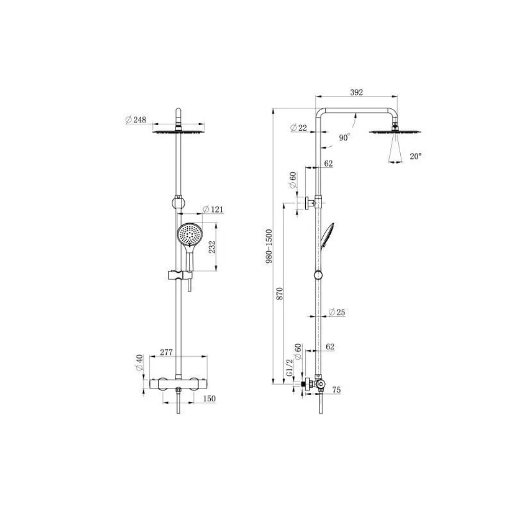 Душевая система Cersanit Brasko Хром глянцевый 64526 Душевая система Cersanit Brasko Хром глянцевый 64526 — изображение 5
