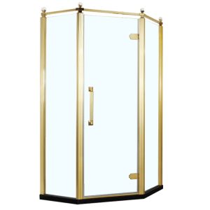 Душевой уголок Azario Ontario 100х100 Золото / Прозрачное AZ-NBB3231 1000 GOLD