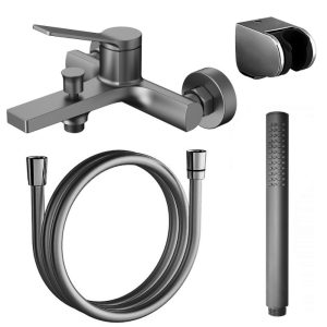 Смеситель для ванны Azario Vise Графит AZ-VSA238330AJ Смеситель для ванны Azario Vise Графит AZ-VSA238330AJ