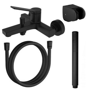 Смеситель для ванны Azario Vise Черный матовый AZ-VSA238330PA Смеситель для ванны Azario Vise Черный матовый AZ-VSA238330PA