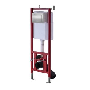 Инсталляция D&K DI для скрытого монтажа унитаза с клавишей смыва Хром глянцевый DI8140116