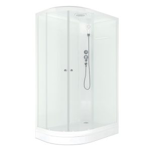 Душевая кабина Domani-Spa Delight Slim 120х80 правая Белый / Прозрачное, Поддон низкий, DS01DS128RLWCl00