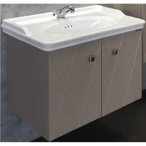 Тумба подвесная Comforty Кремона 80 + раковина Латте 00-00001040