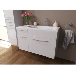 Тумба подвесная Эстет Barcelona 90 с раковиной Белый ФР-00003594 Тумба подвесная Эстет Barcelona 90 с раковиной Белый ФР-00003594