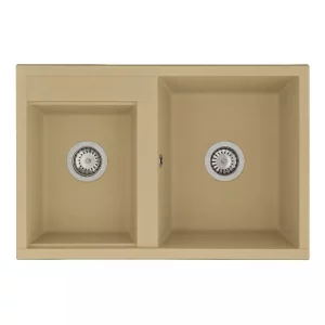 Мойка кухонная Aquaton Делия 78 DBL Латте 1A723132DE260