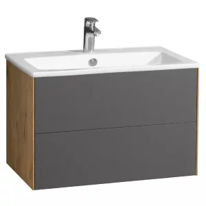 Тумба подвесная с раковиной Aquaton Сохо 73,4х45,5 графит софт/дуб веллингтон 1A2581K1AJA00 Тумба подвесная с раковиной Aquaton Сохо 73,4х45,5 графит софт/дуб веллингтон 1A2581K1AJA00