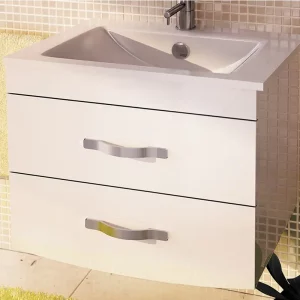 Тумба подвесная Comforty Лаура 75 + раковина Белый 4136348