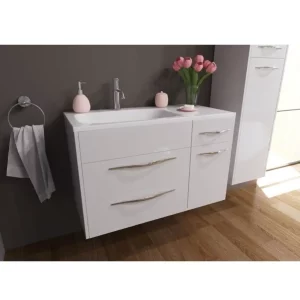 Тумба подвесная Эстет Barcelona 90 с раковиной Белый ФР-00003595 Тумба подвесная Эстет Barcelona 90 с раковиной Белый ФР-00003595