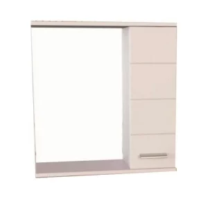 Шкаф зеркальный Comforty Модена 75 Белый глянец 00-00001640CF