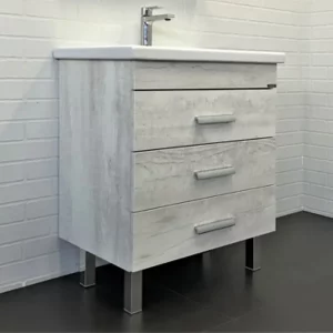 Тумба напольная Comforty Никосия 70 + раковина Дуб светлый 00-00005793CF