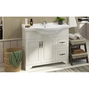 Тумба напольная Comforty Севилья 105 + раковина Слоновая кость 3132627 Тумба напольная Comforty Севилья 105 + раковина Слоновая кость 3132627
