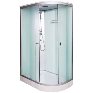 Душевая кабина Водный мир 120х80, Хром / Матовое, Низкий поддон левая