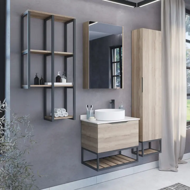 Шкаф зеркальный Comforty Порто 49 Дуб дымчатый 00-00009233CF Шкаф зеркальный Comforty Порто 49 Дуб дымчатый 00-00009233CF — изображение 2