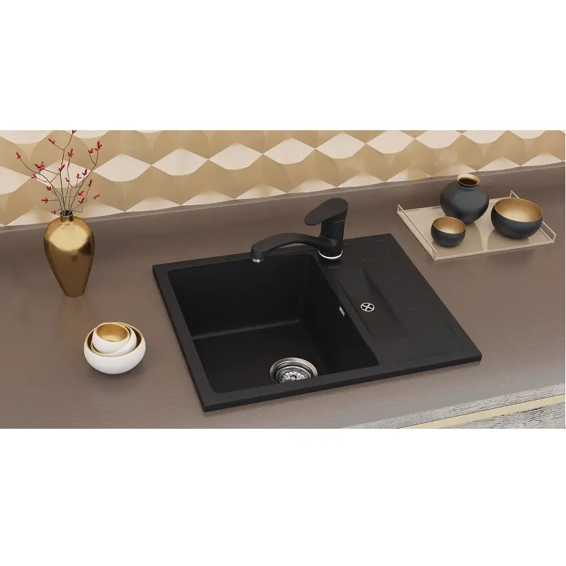 Смеситель для кухни Ulgran Classic U-003 U-003-344 Ультра-чёрный Смеситель для кухни Ulgran Classic U-003 U-003-344 Ультра-чёрный — изображение 2