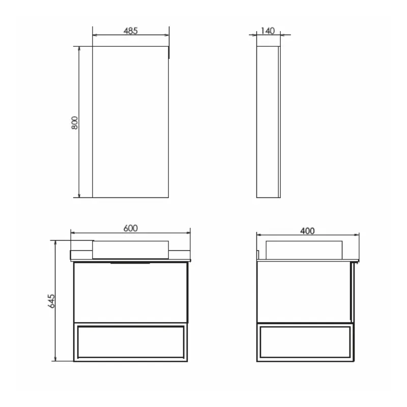 Шкаф зеркальный Comforty Порто 49 Дуб дымчатый 00-00009233CF Шкаф зеркальный Comforty Порто 49 Дуб дымчатый 00-00009233CF — изображение 3