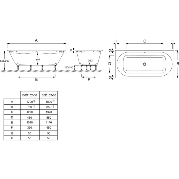Ванна акриловая Jacob Delafon Odeon Rive Gauche E6D152-00 Белый Ванна акриловая Jacob Delafon Odeon Rive Gauche E6D152-00 Белый — изображение 3