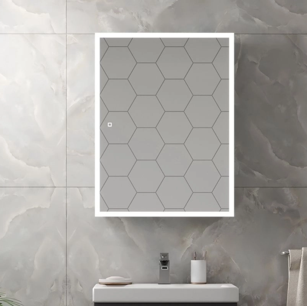 Шкаф зеркальный Агата Reflex 60 с сенсором Белый МВК025 Шкаф зеркальный Агата Reflex 60 с сенсором Белый МВК025