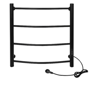 Полотенцесушитель электрический Тера Ребро 50х60 диммер Черный матовый ПСК-10-02д.ч