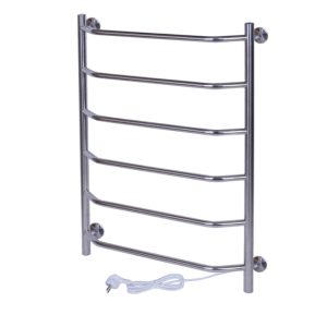 Полотенцесушитель электрический Тера Виктория 50х80 кнопка включения, телескоп.держатели Хром глянцевый ПСК-11-03