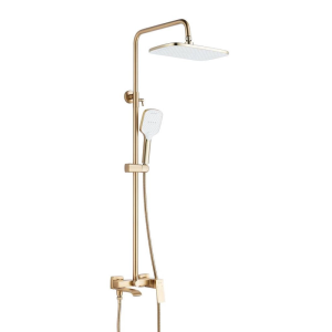 Душевая система Shevanik S40 с изливом Золото матовое S4036G