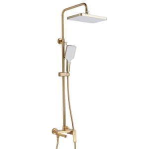Душевая система Shevanik S45 с изливом Золото матовое S4536G