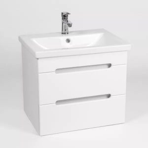 Тумба подвесная Viant Марсель 50 с раковиной Como Белый VMAR50CO-T2YP