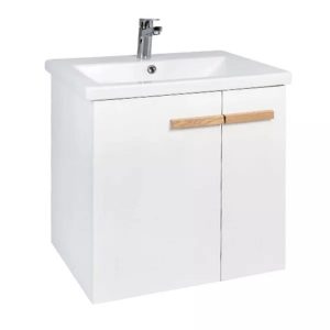 Тумба подвесная Viant Мюнхен 70 с раковиной Como Белый VMUN70COBEL-T2STP