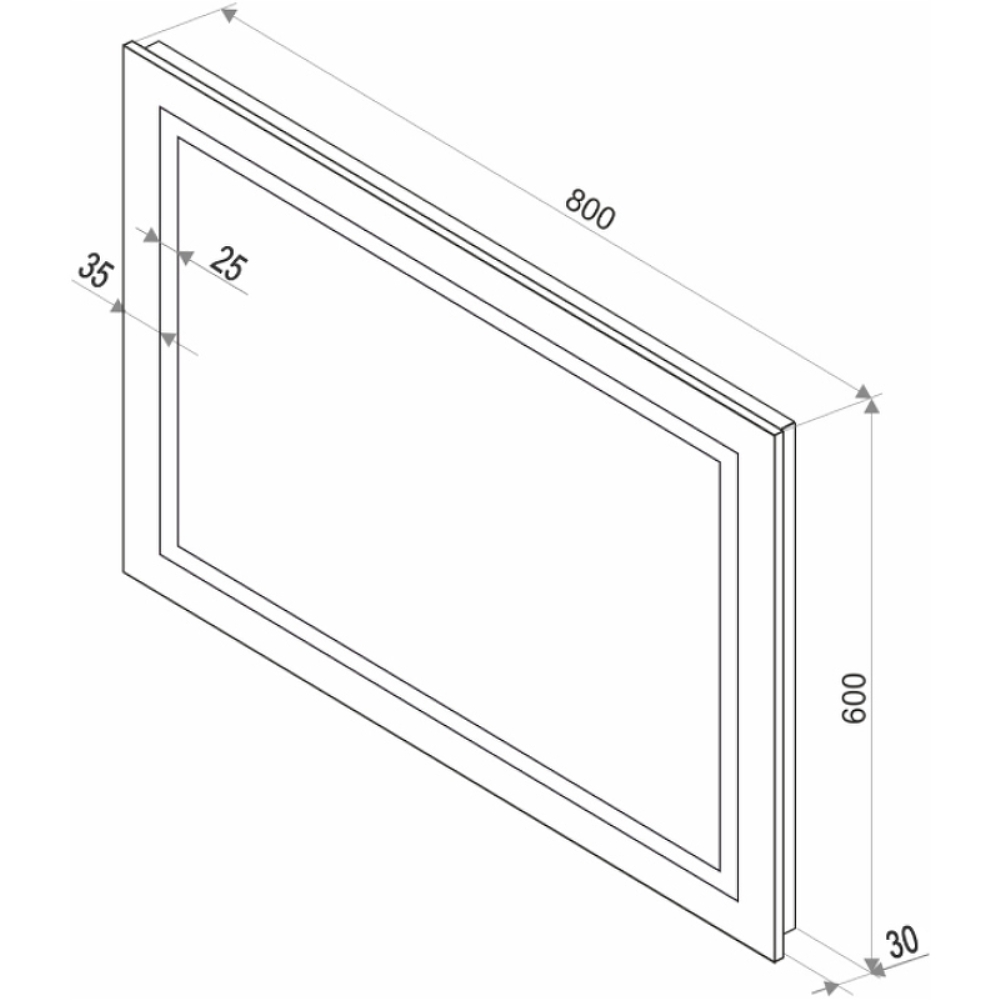 Зеркало Агата Rimini 80 с сенсором ЗЛП65 Зеркало Агата Rimini 80 с сенсором ЗЛП65 — изображение 4